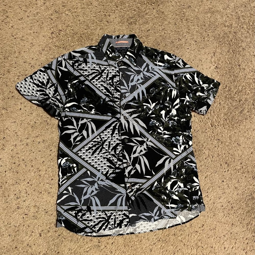 Ted Baker Print Short-Sleeve Shirt
